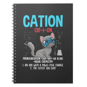 Carnet Funny Chimie Scientifique Cation Élément Amoureux