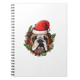 Carnet Funny Christmas English Bulldog
