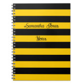 Carnet Funny Classic Bumble Bee Stripes Motif rayé (Devant)