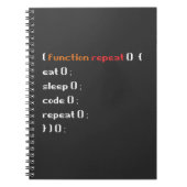 Carnet Funny Computer Science Coder Programmer Function (Devant)