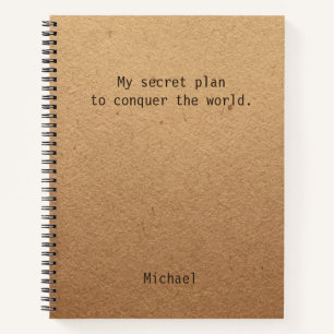 Carnet Funny Conquer Le Monde Notes Personnalisées