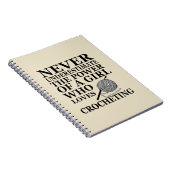 Carnet Funny crochet citations crocheters cadeau (Côté Droit)