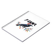 Carnet Funny Crow Christmas Classic Retro Design (Côté gauche)