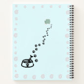 Carnet Funny cute cat Blue and black (Dos)