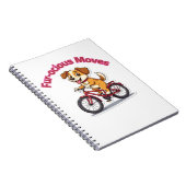 Carnet **Funny Cycling Dog – Cute Dog Riding a Bicycle Il (Côté Droit)