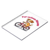 Carnet **Funny Cycling Dog – Cute Dog Riding a Bicycle Il (Côté gauche)