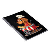 Carnet Funny Dachshund Chien Hotdog Sandwich Weenie Sauci (Côté Droit)