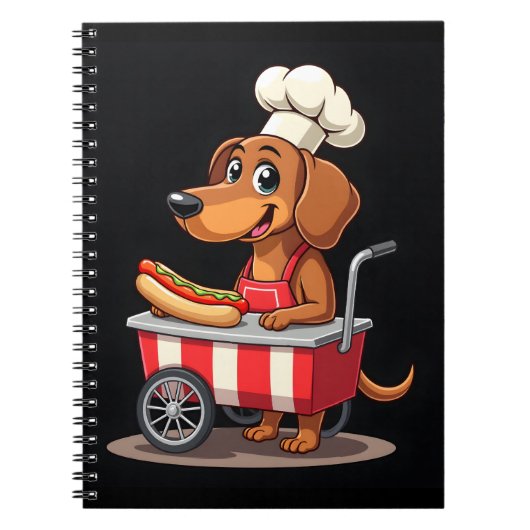 Carnet Funny Dachshund Chien Hotdog Sandwich Weenie Sauci (Devant)