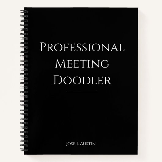 Carnet Funny de doodler de réunion professionnelle (Devant)