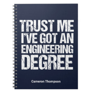Carnet Funny Engineering Graduation sur mesure Ingénieur