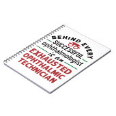 Carnet Funny Exhausted Ophtalmique Technicien (Côté gauche)