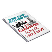 Carnet Funny Exhausted School Secrétaire Appréciation (Côté Droit)