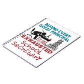 Carnet Funny Exhausted School Secrétaire Appréciation (Côté gauche)
