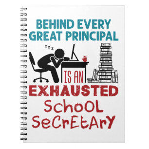 Carnet Funny Exhausted School Secrétaire Appréciation