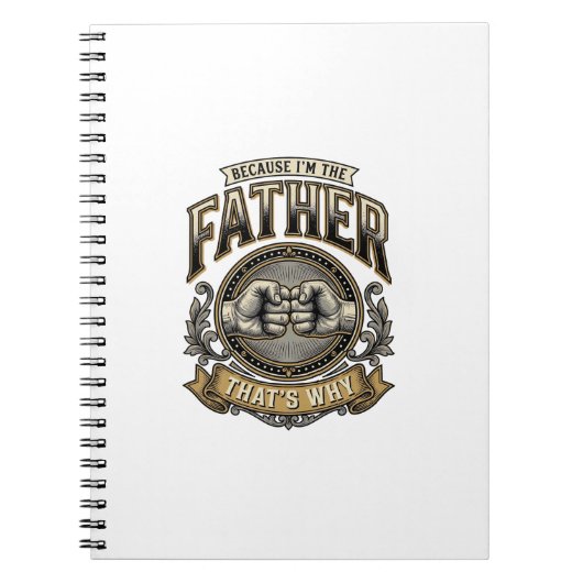 Carnet Funny Father Fist Bump Vintage Engraving Shirt Des (Devant)