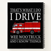 Carnet Funny Firefighter C'est ce que je fais Conduire We (Dos)