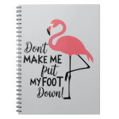 Carnet Funny Flamingo Don't Make Me Put My Foot Down (Devant)