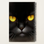 Carnet Funny Fluffeux noir Perse noir chaton visage (Verso)