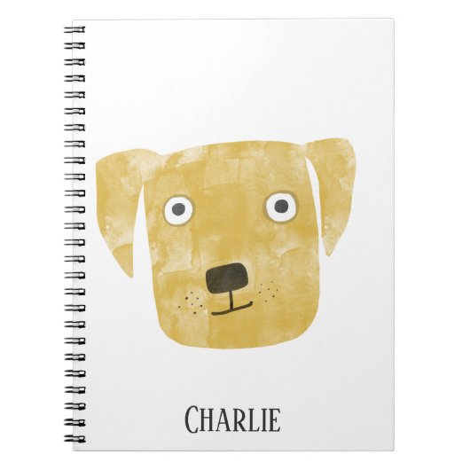 Carnet Funny Golden Labrador Retriever Chien Nom personna (Devant)