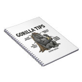 Carnet Funny Gorilla Safety Tips Infographic Illustration (Côté Droit)