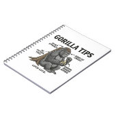 Carnet Funny Gorilla Safety Tips Infographic Illustration (Côté gauche)