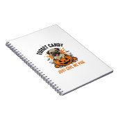 Carnet Funny Halloween Pug Forget Candy Conception de T-S (Côté Droit)