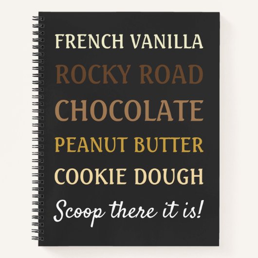 Carnet Funny Ice Cream Chanson Scoop là c'est (Devant)