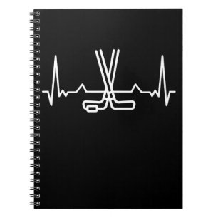 Carnet Funny Ice Hockey Heart beat Puck Gift