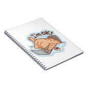 Carnet Funny "I'm OK" Tired Cat Notebook - Relatable Work (Côté Droit)