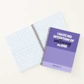 Carnet Funny Indigo Violet Colorblock Souffrant seul (Intérieur)