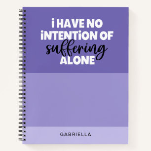 Carnet Funny Indigo Violet Colorblock Souffrant seul