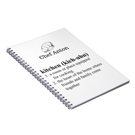 Carnet Funny Kitchen Dictionary Definition Home Chef (Côté Droit)