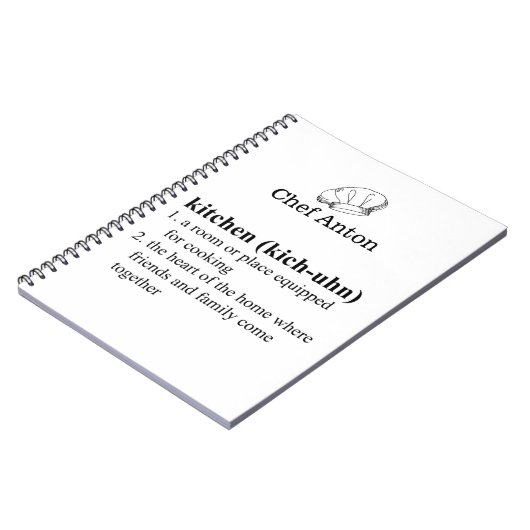 Carnet Funny Kitchen Dictionary Definition Home Chef (Côté gauche)