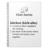 Carnet Funny Kitchen Dictionary Definition Home Chef (Devant)