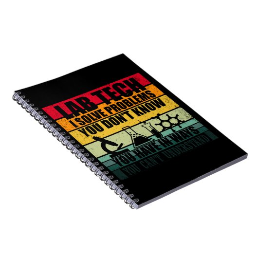 Carnet Funny lab tech cite laboratoire technicien humour (Côté Droit)