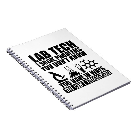Carnet Funny lab tech cite un technicien de laboratoire (Côté Droit)