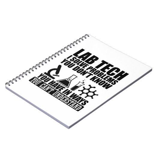 Carnet Funny lab tech cite un technicien de laboratoire (Côté gauche)