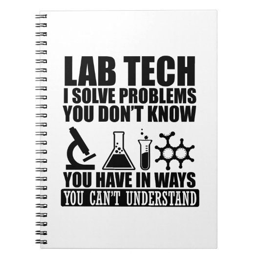 Carnet Funny lab tech cite un technicien de laboratoire (Devant)