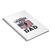 Carnet Funny Lacrosse Dad American Flag Vintage Shirt Des (Côté Droit)