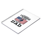 Carnet Funny Lacrosse Dad American Flag Vintage Shirt Des (Côté gauche)