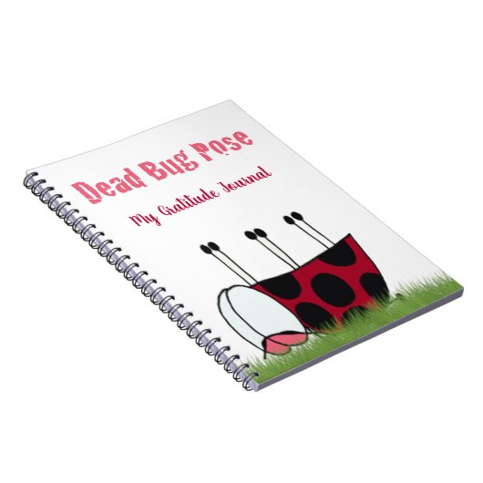 Carnet Funny Ladybug Dead Bug Yoga Pose (Côté Droit)