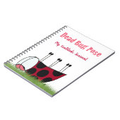 Carnet Funny Ladybug Dead Bug Yoga Pose (Côté gauche)