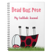 Carnet Funny Ladybug Dead Bug Yoga Pose (Devant)