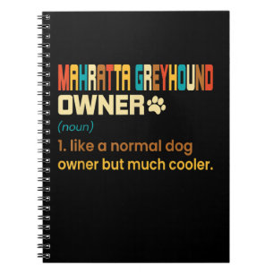 Carnet Funny Mahratta Greyhound Vintage Retro Chien Maman