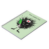 Carnet Funny Malin Caractère infirmière seringue gothique (Côté gauche)