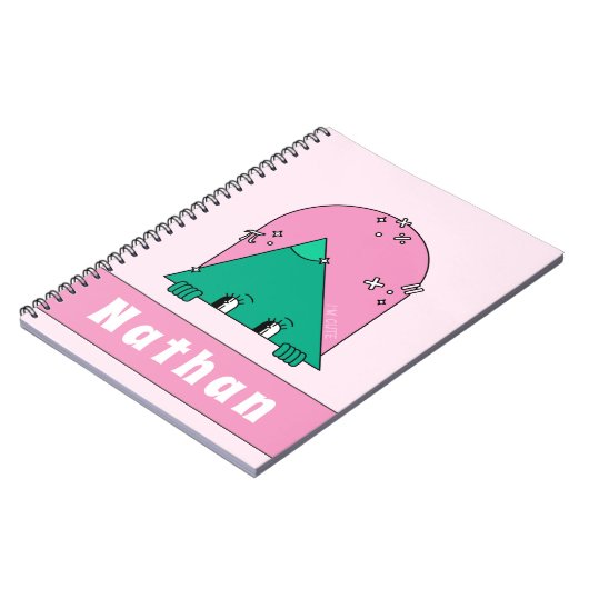 Carnet Funny Math Objet Triangle mignon Enfants personnal (Côté gauche)