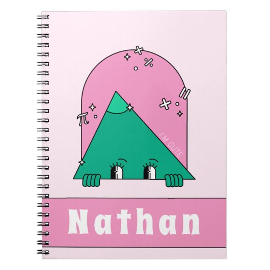 Carnet Funny Math Objet Triangle mignon Enfants personnal (Devant)