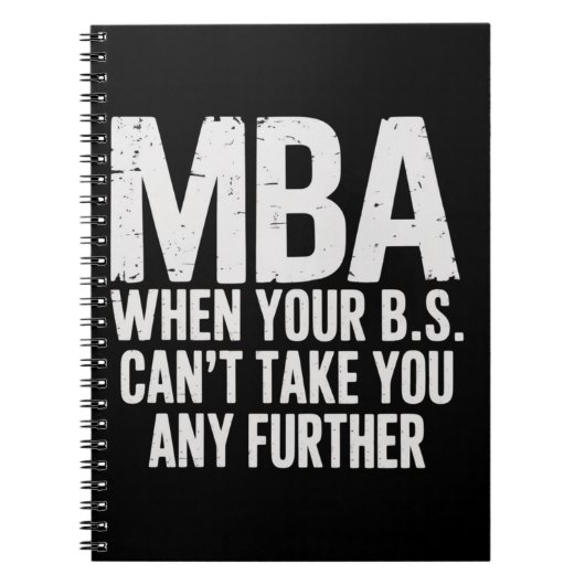 Carnet Funny MBA Master Degree Graduation Day (Devant)
