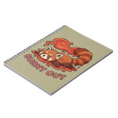 Carnet Funny Melting Red Panda Burnt Out Sticker | Cute (Côté gauche)
