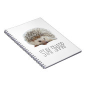 Carnet Funny mignon hérisson rester pointu citation hipst (Côté Droit)